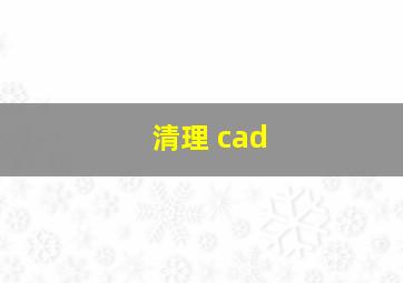 清理 cad